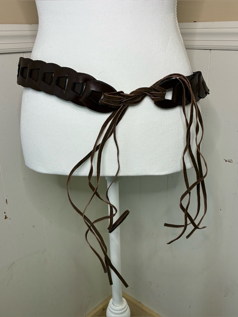 Y2K Brown Braided Tie Belt | Boho Western Fairycore